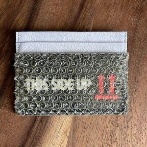 Filium Black Leather Cardholder - This Side Up pattern